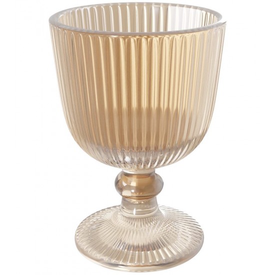 Taça Avulsa 380ml De Vidro Lines Ambar 